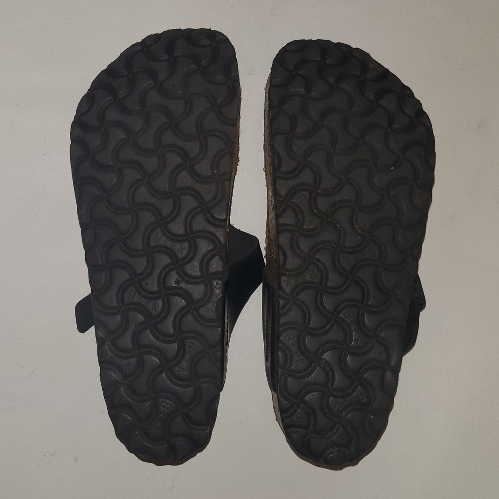 BIRKENSTOCK Gizeh Oiled Leather Black Sandals 38 7 - Picture 5 of 9
